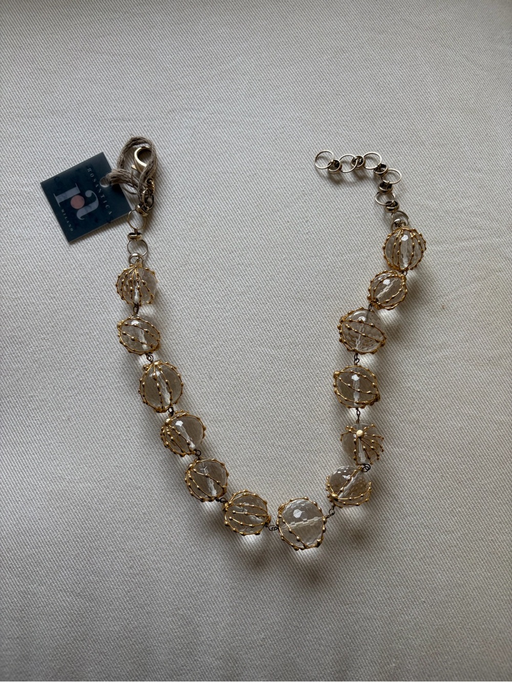 New with tags NWT Rosantica Milano Dessica Crystal Rock Necklace.